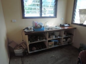A new kitchen area at Lae's other safe house, so that women staying there can prepare food.