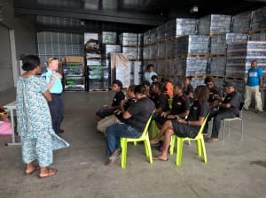 Femili PNG outreach to staff at Theodist.